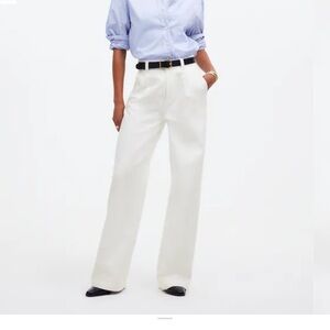 Madewell White Wide Leg Jeans